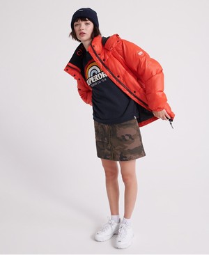 Superdry Astrid Puffer Női Kabát Piros | TVCPQ9725